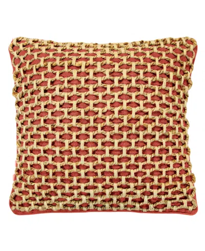Boho Living Jada Jute Decorative Pillow, 20" X 20" In Rust