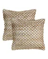 Boho Living Jada Jute 2-pc. Decorative Pillows Set, 18" X 18" In White