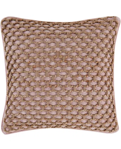 Boho Living Jada Jute Decorative Pillow, 20" X 20" In Blush Pink