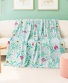 Boho Living Oversized Plush Throw, 60" X 70" In Blue