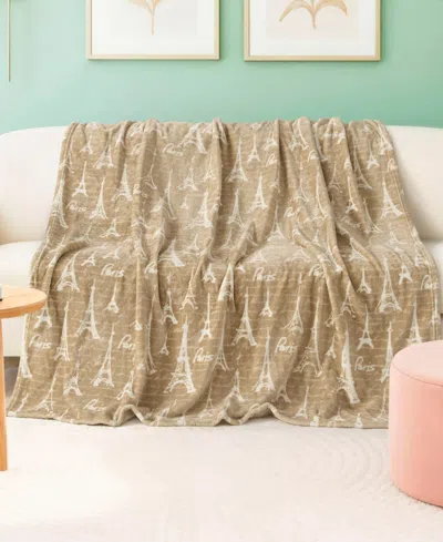 Boho Living Oversized Plush Throw, 60" X 70" In Brown