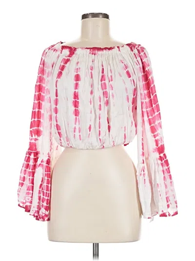 Pre-owned Boho Me 3/4 Sleeve Blouse In Pink