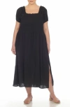 Boho Me Back Tie Midi Dress In Black