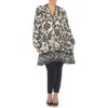 Boho Me Button Front Tunic In Black