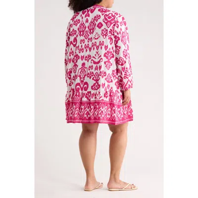 Boho Me Button Front Tunic In Multi