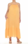 Boho Me Deep Back Ruffle Hem Dress In Mango