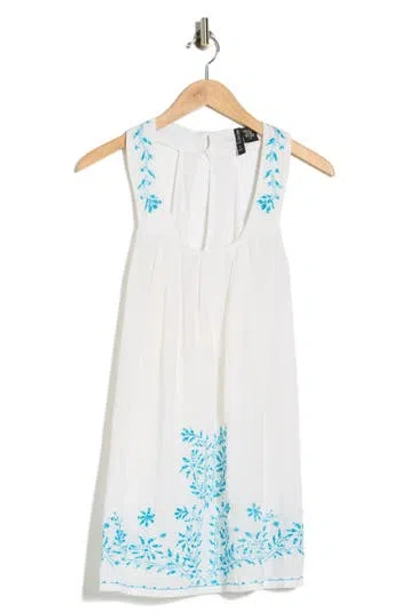 Boho Me Embroidered Cover-up Dress In White