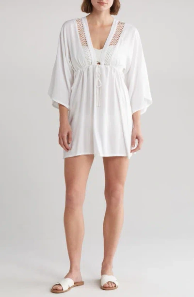 Boho Me Front Tie Tunic Dress In Neutral