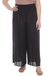 Boho Me Smocked Wide Leg Pants In Black