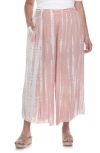 Boho Me Tie Dye Print Cropped Wide Leg Pants In Taupe Td