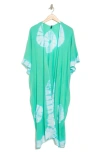Boho Me Tie Dye Long Kimono In Jade