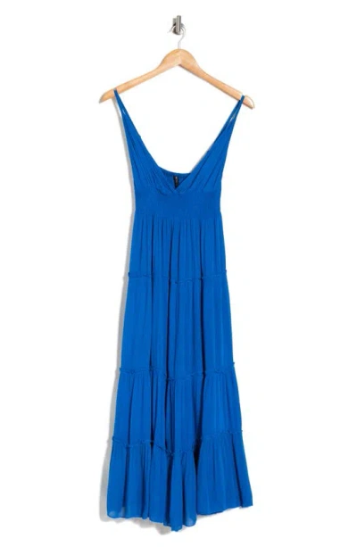 Boho Me Tiered Maxi Dress In Lapis Blue