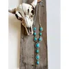 Boho Ranch Women's Western Teardrop Stone Y-necklace In Turquoise
