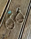 Boho Sol Teardrop Earrings In Silver And Copper In Silver