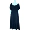 Bohome Short Sleeve Dress In Black In Black