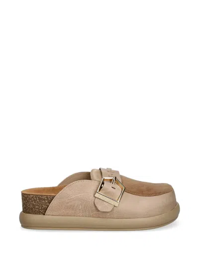 Bohonomad Buckle-fastening Leather Mules In Brown