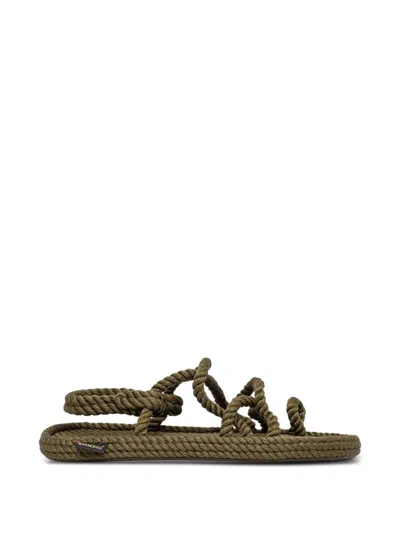 Bohonomad Ibiza Rope Slingback Sandals In Green