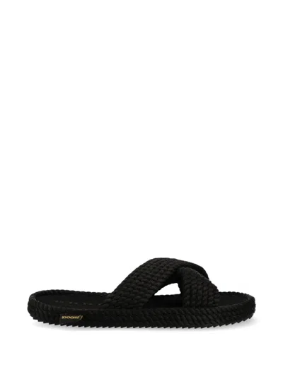 Bohonomad Rope Crossover-strap Espadrilles In Black