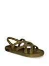 Bohonomad Woman Espadrilles Khaki Size 7 Textile Fibers In Green