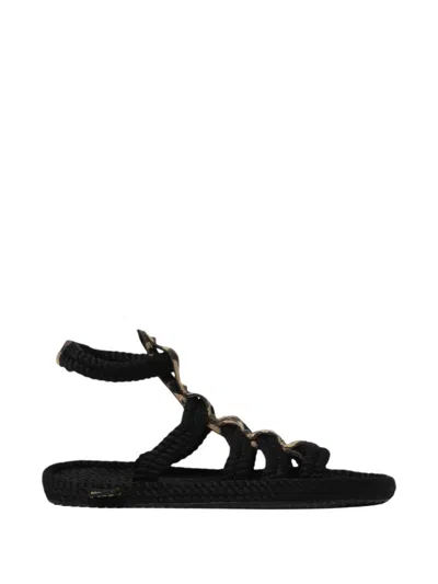 Bohonomad Serengeti Leopard-print Flat Sandals In Black
