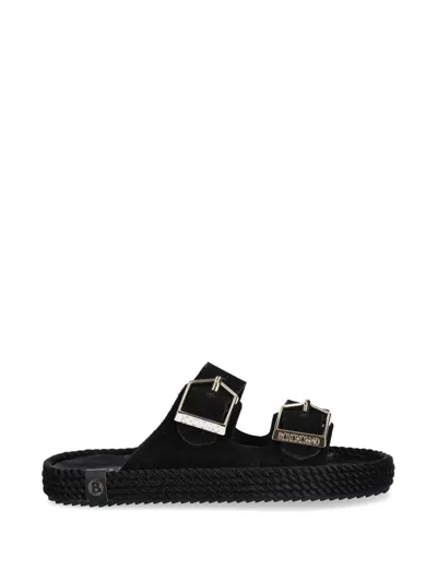 Bohonomad Sidney Buckle-fastening Rope-detail Espadrilles In Black