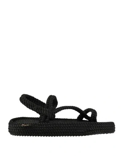 Bohonomad Woman Espadrilles Black Size 9 Textile Fibers