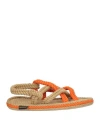 Bohonomad Woman Espadrilles Orange Size 11 Polypropylene In Orange