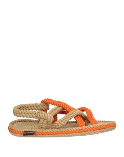 Bohonomad Woman Espadrilles Orange Size 11 Polypropylene