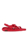 Bohonomad Womens Red Fabric Sandals In Red