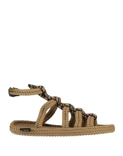 Bohonomad Woman Sandals Sand Size 8 Textile Fibers In Beige