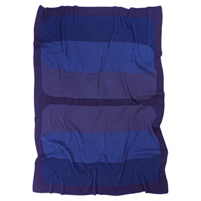 Pre-owned Boi Graphic Blanket In Blue/purple -  X Leigh Bagley