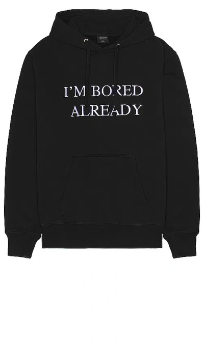 Boiler Room Bored Hoodie In 黑色