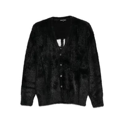 Boiler Room Button-fastening Nylon Cardigan In Black