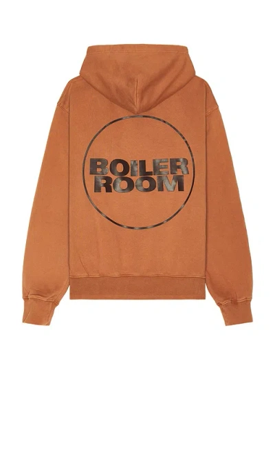 Boiler Room Core Hoodie In Brown