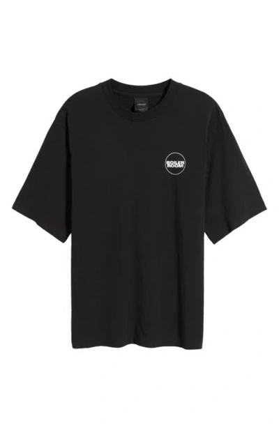 Boiler Room Core Logo Cotton Graphic T-shirt In Black