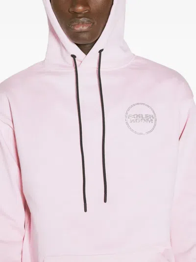 Boiler Room Cotton Hoodie In Pink