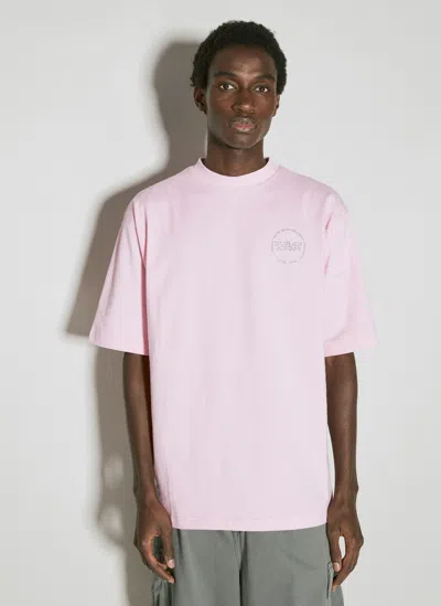 Boiler Room Diamante Logo T-shirt In Pink