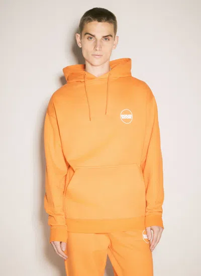 Boiler Room Logo Print Hooded Sweatshirt In Orange