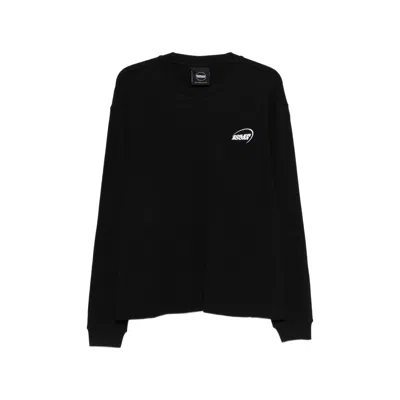 Boiler Room Logo-embroidered Crew Neck Sweatshirt In Black