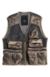 Boiler Room Multipocket Gilet In Brown