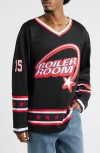 Boiler Room Oversize Hockey Jersey In Blue