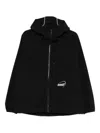 Boiler Room Packable Hooded Zip Jacket In Black