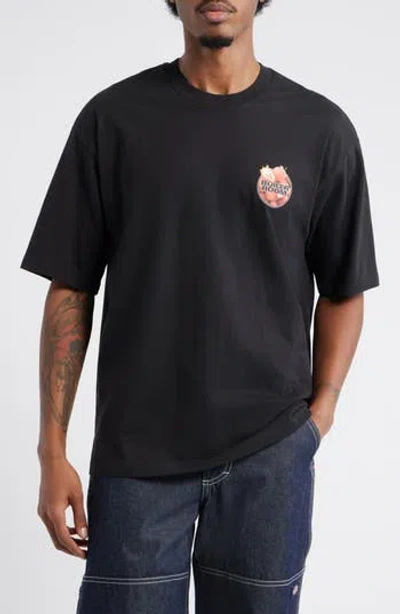 Boiler Room Strawberry Logo Graphic T-shirt In Black