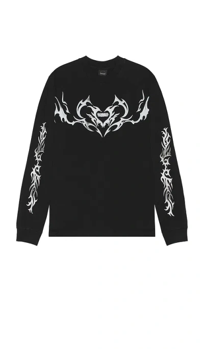 Boiler Room Tribal Long Sleeve T-shirt In Black