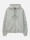 Boiler Room X Umbro Appliqué Zip Hoodie In Gray