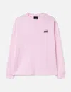 Boiler Room Logo Long Sleeve Waffle T-shirt In Pink