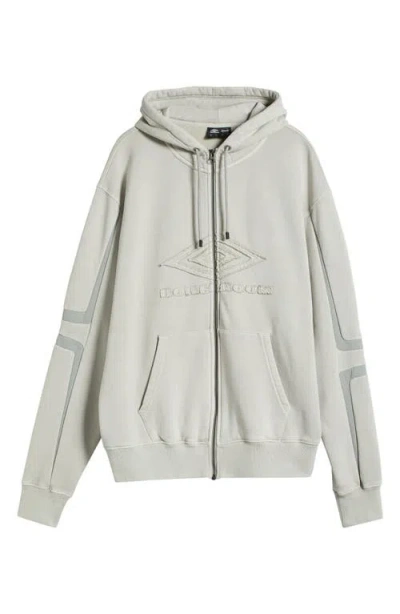 Boiler Room X Umbro Appliqué Zip Hoodie In Gray