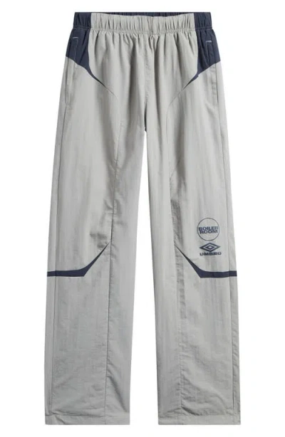 Boiler Room X Umbro Shell Track Pants In Grey