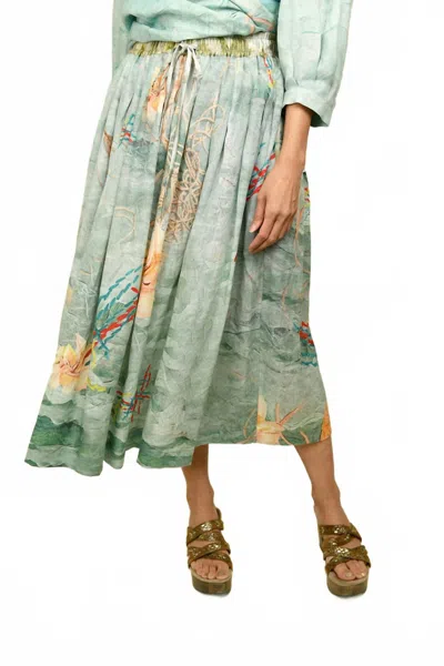 Bokja Linen Z Skirt In Nymphaea In Multi