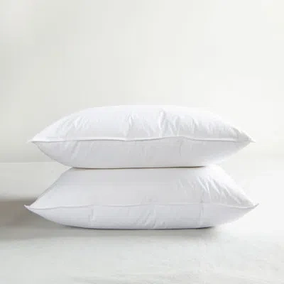 Bokser Home 2 Pack Firm White Duck Feather & Down Bed Pillow